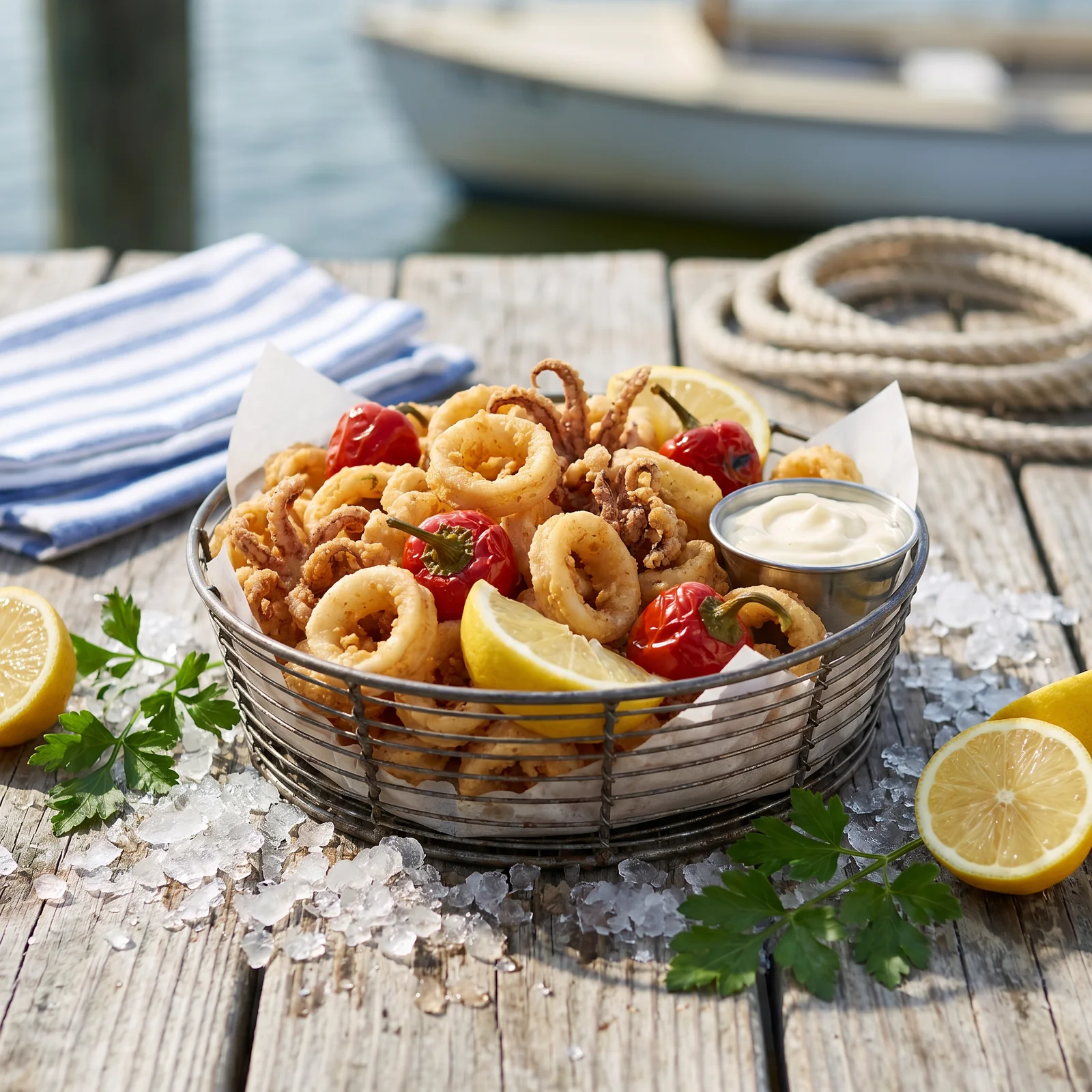 Fried calamari basket